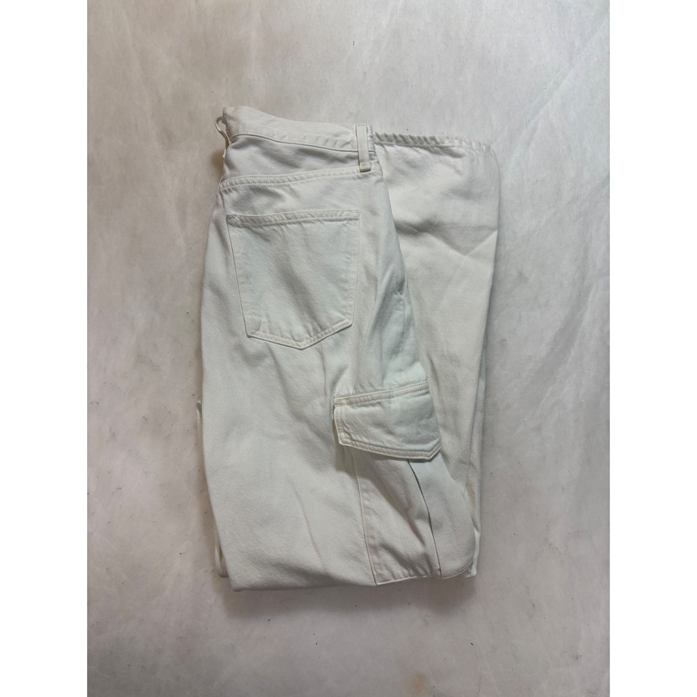 AGOLDE White Cream Cargo‎ Wide Leg Jeans Size 28